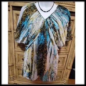 Multi-color blouse, size 12